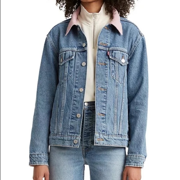 Levi's Jackets & Blazers - NWT Levi’s Boyfriend Corduroy-Collar Denim Jacket
